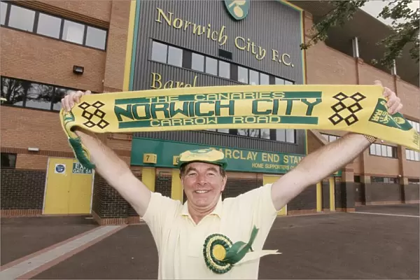 Sydney Devine, Singer, pictured standing outside Norwich City Football Club, Carrow Road