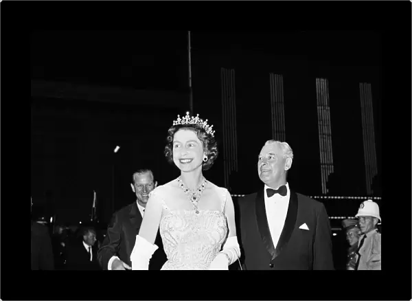 Queen Elizabeth II during her royal visit to New Zealand. 6th February 1963