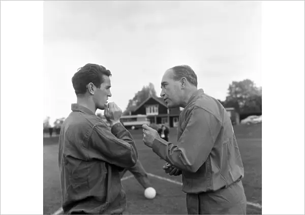 England, 21st October 1963. Training at Roehampton. England manager Alf Ramsey with