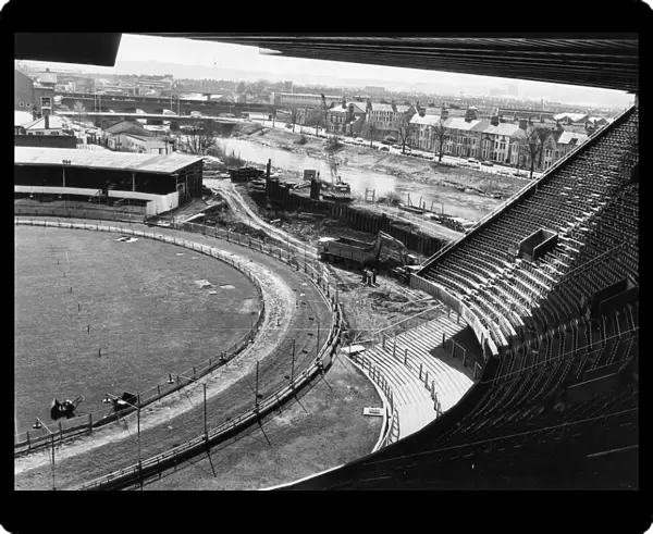 National Stadium, Cardiff Arms Park, Cardiff, work in progress. Dated 16th April 1977