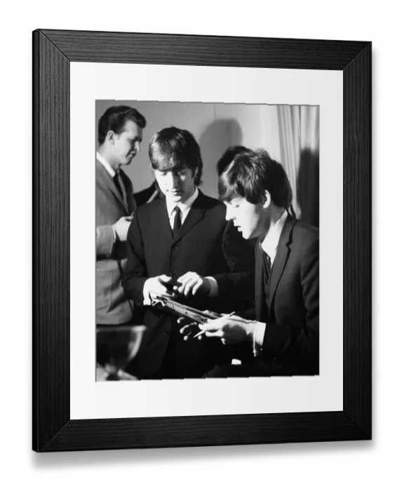 Framed Print : John Lennon and Paul McCartney Print (1964) Framed Print : John Lennon and Paul McCartney Print (1964)