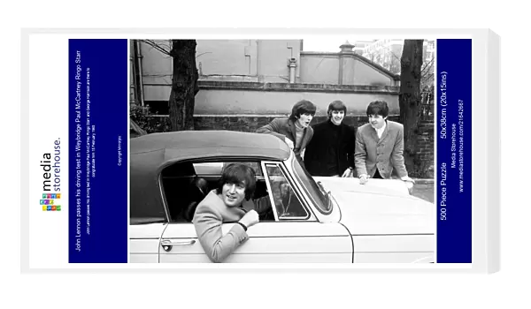 John Lennon passes his driving test in Weybridge Paul McCartney Ringo Starr
