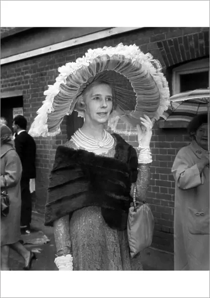 Clothing. Fashion: Ascot Hats. Mrs. James Elliott of Lincolnshire