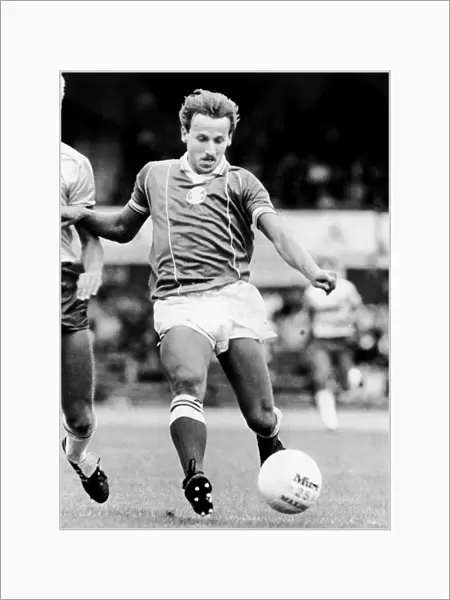 Birmingham City footballer Robert Hopkins in action. September 1983