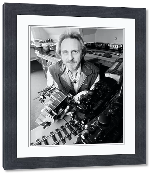 John Entwistle, bass guitarist of The Who rock group, pictured at his home