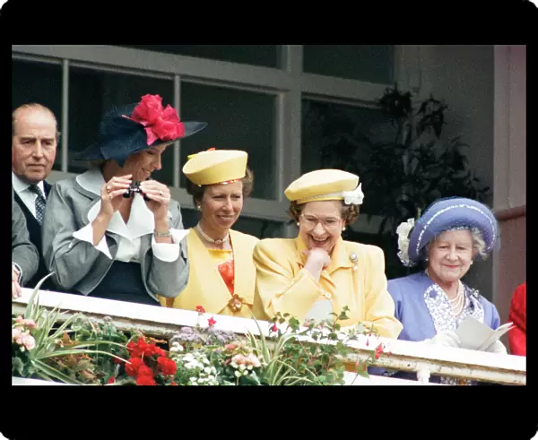 Queen Elizabeth II, Derby Day, Epsom Downs Racecourse, Wednesday 1st June 1988