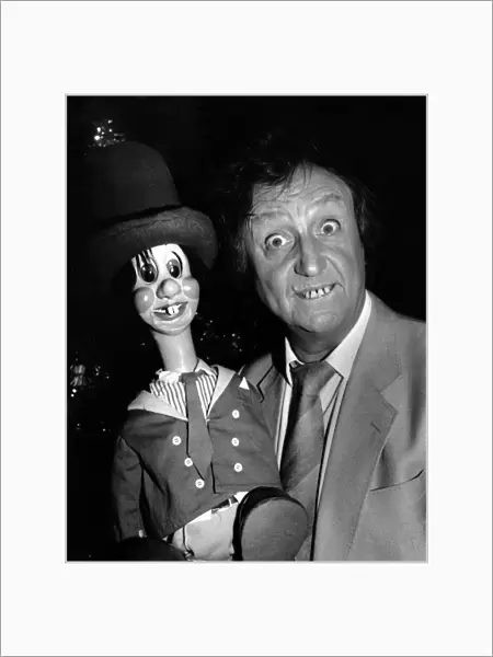 Comedian Ken Dodd with his Diddy Man Dicky Mint at Whitley Bay Playhouse on 9th December