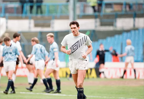 Manchester City 2-1 Derby County, league match at Maine Road, Saturday 20th April 1991