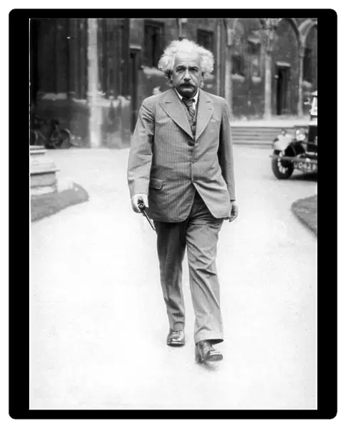 Professor Albert Einstein, who is studying again at Christ Church College, Oxford