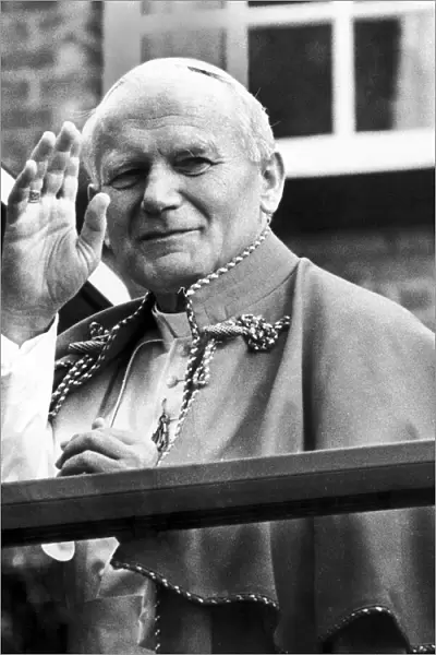 Pope John Paul II on his way to Mass at Heaton Park, Manchester, Monday 31st May 1982