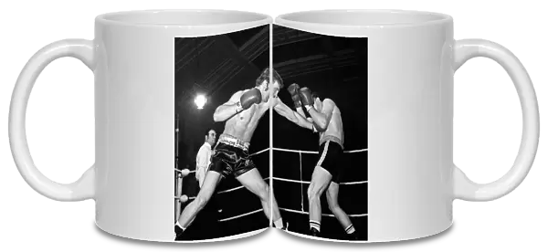 Joe Bugner Heavyweight Boxer February 1971 throws a punch at Canadian Bill Drover during