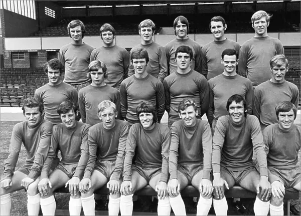 Birmingham City pose for a team group photograph before the start of the 1970 - 1971