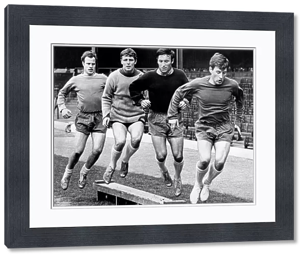 Birmingham City players Foster, pickering, Bridges and Murray get in a non stop training
