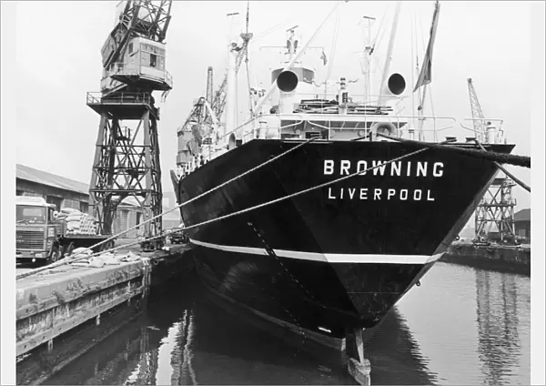 Malt Barley seen here being loaded on to the cargo vessel Browning at Middlesbrough Docks