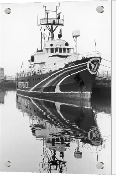 The Greenpeace ship Sirius seen here berthed at the Coal Dock at Hartlepool
