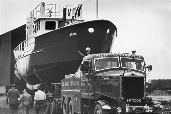 The Jane built by Tees Marine seen here at Normanby Wharf waiting to be lowered into