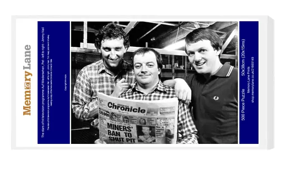 The stars of hit television programme Auf Wiedersehen, Pet - left to right - Jimmy Nail