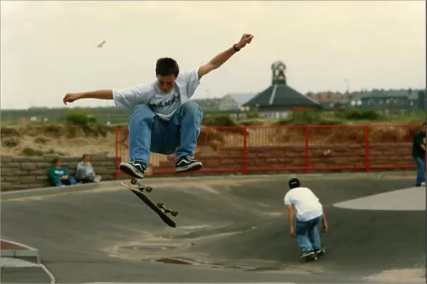 Action from South Shields skateboard park where American pro