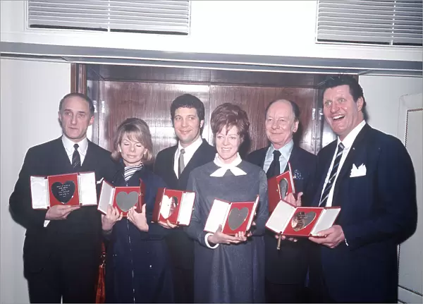 Variety Club Show Business Awards March 1968 Ron Moodey, Jill Bennett, Tom Jones