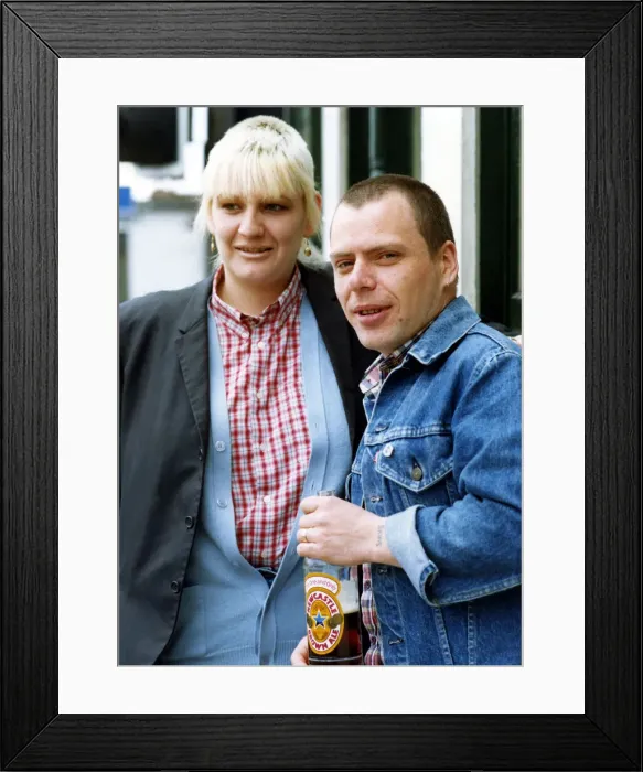 Framed Print : Skinheads on Newcastle Streets Print 25th May 1991 Framed Print : Skinheads on Newcastle Streets Print 25th May 1991