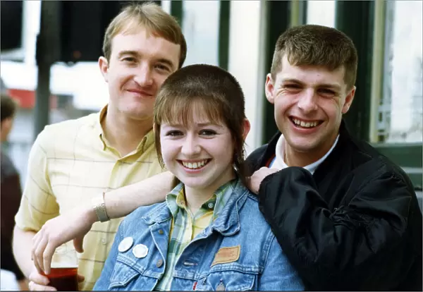 Skinheads on the streets of Newcastle on 25th May 1991