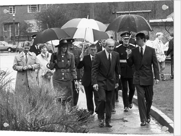 The Duke and Duchess of York seen here during a rain soaked visit to the Aycliffe Centre