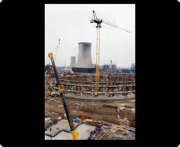 Work in progress at the Enron power station site. 16th September 1991