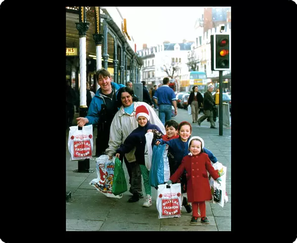 Family Shopping, Kevin & Anne McArdle with their children, Jacinta, David