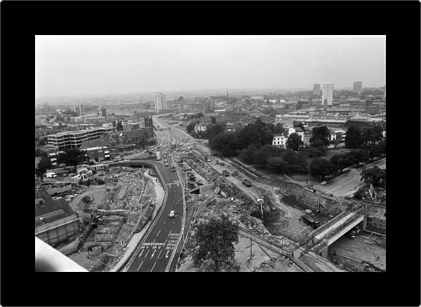Coventry Ring Road construction, Warwick Road. 29th August 1973