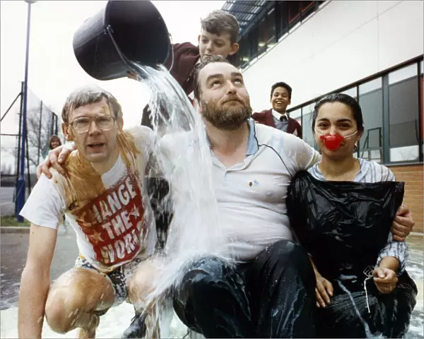 Comic Relief day was a trifle sticky for staff at Macmillan College, Middleborough