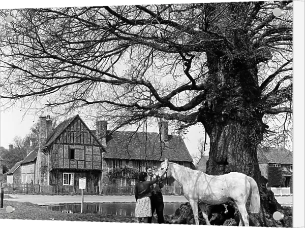 Aldbury Village, near Tring, Hertfordshire. Circa 1950s