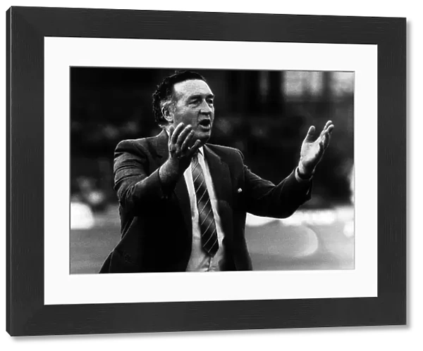 Jock Stein after collapsing on touchline at Cardiffs Ninian Park at the end of the 1-1