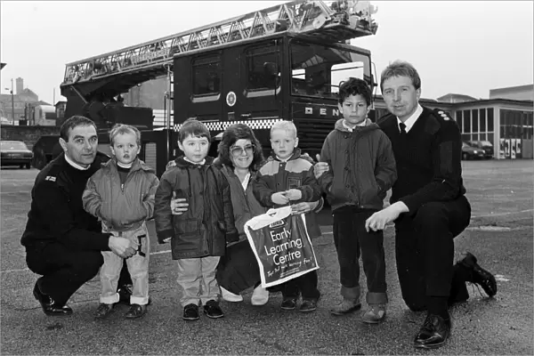 Fire safety competition winners were given a tour of Huddersfield fire station