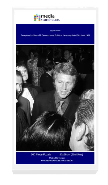 Reception for Steve McQueen star of Bullitt at the savoy hotel 5th June 1969