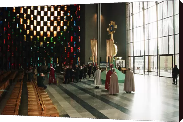 The Cross and Orb on show at Coventry Cathedral during service of reconciliation