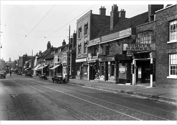 Bonnys market in Uxbridge High Street, Greater London circa 1929