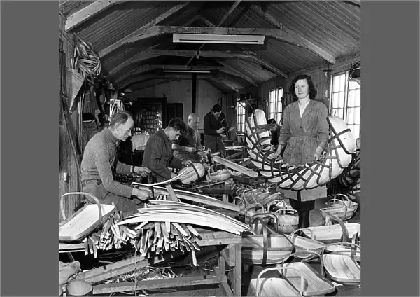 Trug Makers at Herstmonceux, East Sussex, the local industry is the making of the famous
