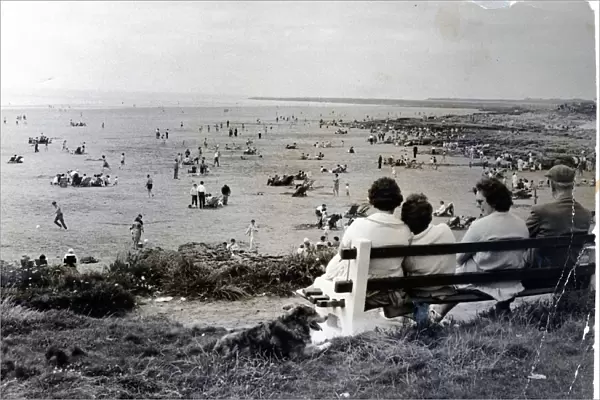 Porthcawl - People enjoying the good weather at the beach at Porthcawl - 30th July 1964