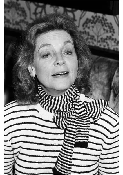 Lauren Bacall pictured at a press conference at Birmingham Hippodrome where she is