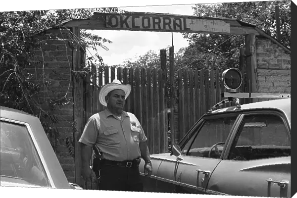 Tombstone Sheriff Jimmy Judd seen here at the O. K. Corral the site of the famous gunfight