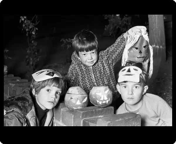 Kids Halloween party at Rousden Close Birmingham. 30th October 1978
