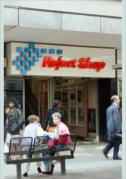 The Reject shop in the High Street, Birmingham. 7th June 1990