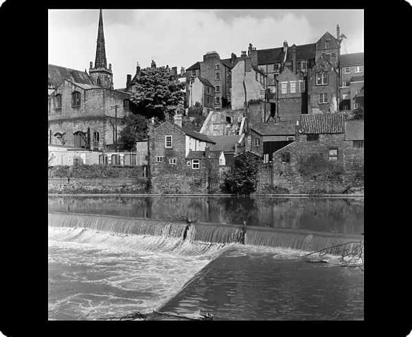 General view of Durham City, County Durham, showing the River Wear. 24th May 1969