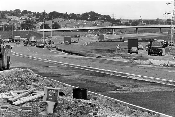 Work on the southern section of the A19 Billingham bypass. Circa 1982
