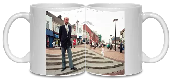 Gerant Williams, Redcar town centre manager stands in the middle of Redcar town