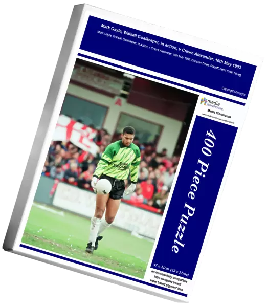 Mark Gayle, Walsall Goalkeeper, in action, v Crewe Alexander, 16th May 1993