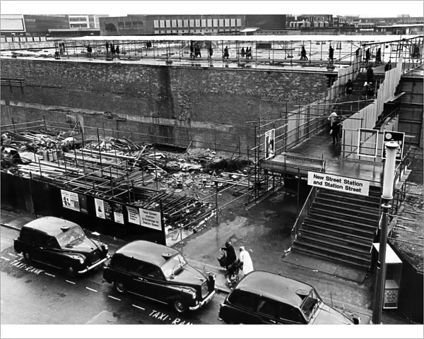 Birmingham New Street Station reconstruction. Birmingham, West Midlands. 6th April 1967