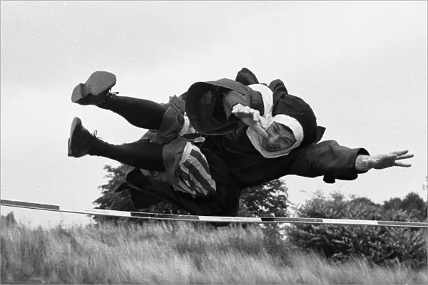 The Nuns Olympics. The nuns high jump, an attempt by David Cannon