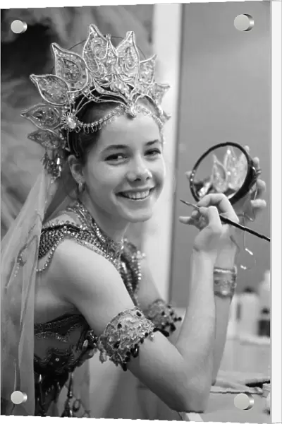 Darcey Bussell, aged 20 years old, prepares for her leading role in La Bayadere at