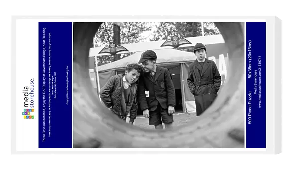 Three Boys (unidentified) enjoy the RAF Display at Caversham Bridge, near Reading